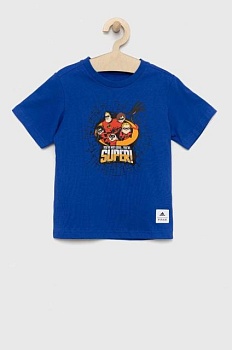 foto дитяча бавовняна футболка adidas originals x pixar з принтом