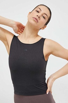 foto топ для йоги adidas performance yoga studio колір чорний