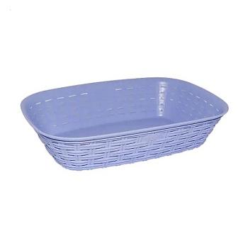 foto хлібний кошик irak plastik під ротанг, фіолетовий, 20*29.5*7 см (5437)