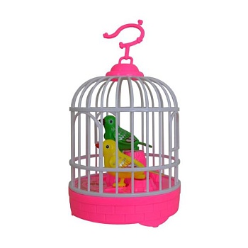 foto детская музыкальная игрушка lindo уход за птицами, розовая, от 3 лет (нх918а)