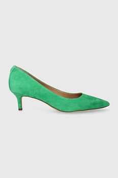 foto замшеві туфлі lauren ralph lauren adrienne колір зелений 802755524007