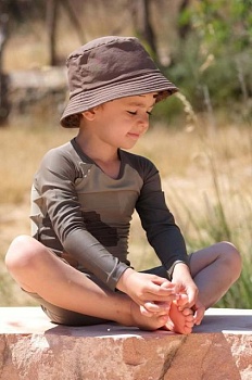 foto дитячий капелюх konges sløjd колір коричневий