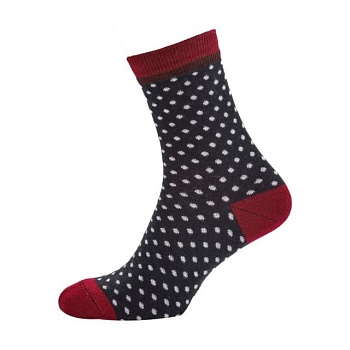 foto шкарпетки чоловічі modna zona rt1311-121 крапки, високі, класичні, чорно-бордові, розмір 39-42