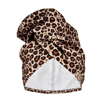 foto полотенце-тюрбан для волос glov super absorbent hair wrap cheetah
