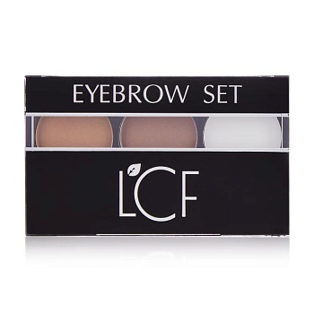 foto набор для бровей lcf eyebrow set 01 светло-коричневый, 6 г