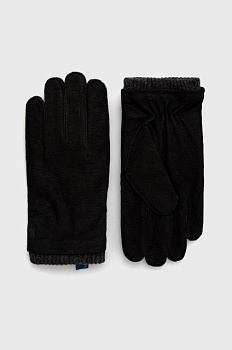 foto замшеві рукавички polo ralph lauren чоловічі колір чорний