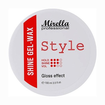 foto блестящий гель-воск для укладки волос mirella professional style shine gel-wax, 100 мл