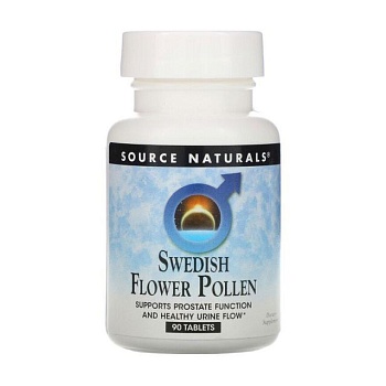 foto дієтична добавка в таблетках source naturals swedish flower pollen підтримка функції простати, 90 шт