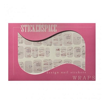 foto наліпки для дизайну нігтів strickersspace love standart (94112)