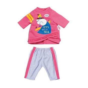 foto одежда для куклы zapf baby born розовый костюмчик, 36 см, от 3 лет (831892)