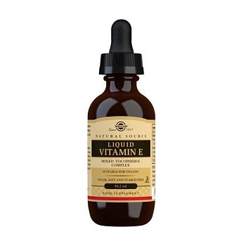 foto диетическая добавка витамины в каплях solgar liquid vitamin e витамин е, 60 мл