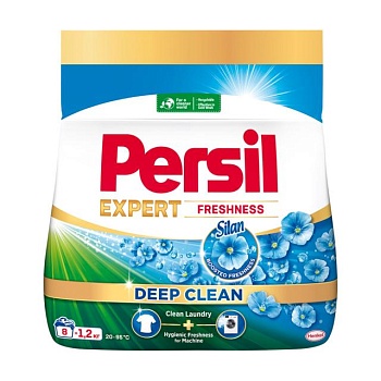 foto пральний порошок persil expert deep clean свіжість від сілан, автомат, 8 циклів прання, 1.2 кг