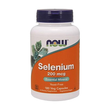 foto диетическая добавка в капсулах now foods selenium селен 200 мкг, 180 шт