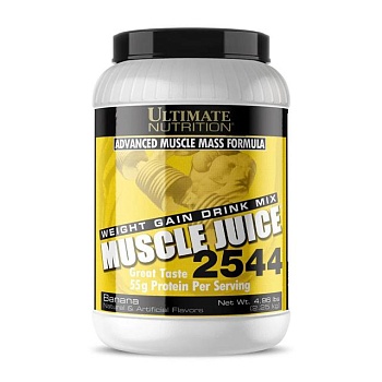 foto диетическая добавка гейнер в порошке ultimate nutrition muscle juice 2544 банан, 2.25 кг