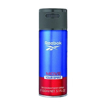 foto парфюмированный дезодорант reebok move your spirit deodorant body spray мужской, 150 мл