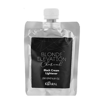 foto черный угольный осветляющий крем для волос kaaral blonde elevation charcoal black cream lightener, 250 г