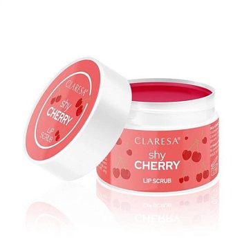foto скраб для губ claresa lip scrub shy cherry соромлива вишня, 15 г