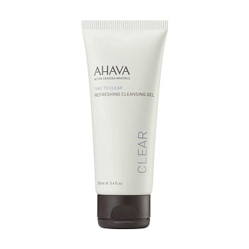 foto очищувальний гель для обличчя ahava time to clear refreshing cleansing gel, 100 мл