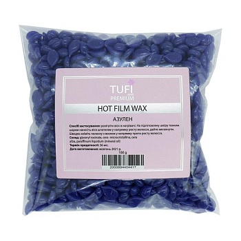 foto горячий полимерный воск в гранулах tufi profi premium hot film wax азулен, 100 г