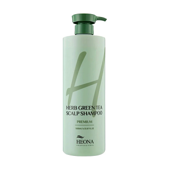 foto зміцнювальний шампунь для волосся heona herb green tea scalp shampoo, 1 л