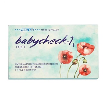 foto тест-полоска для определения беременности babycheck 1+, 1 шт