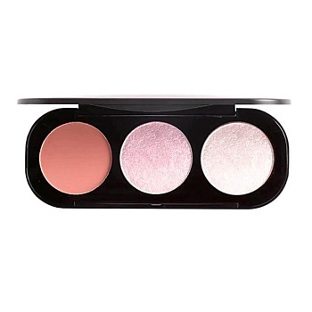 foto палетка румян и хайлайтеров для лица focallure blush & highlight makeup palette 01 rose fairy, 10.5 г