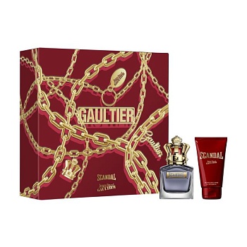 foto парфюмированный набор мужской jean paul gaultier scandal pour homme (туалетная вода, 50 мл + гель для душа, 75 мл)