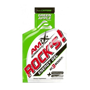 foto диетическая добавка amix nutrition performance amix rock's gel с кофеином, зеленое яблоко, 32 г