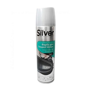 foto спрей-краска silver для гладкой кожи, черный, 250 мл
