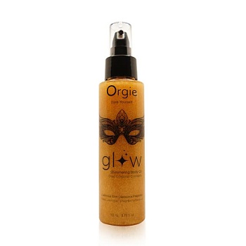 foto масло-шимер для тела orgie glow shimmering body oil с ароматом-афродизиаком, 110 мл