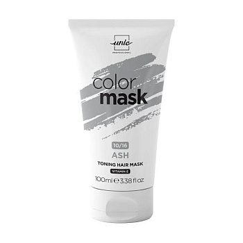 foto тонирующая маска для волос unic color mask toning hair mask 10/16 ash, 100 мл