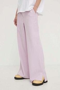 foto штани won hundred жіночі колір фіолетовий широке висока посадка