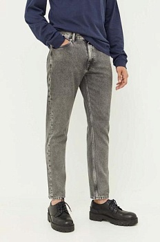foto джинси tommy jeans dad jean чоловічі колір сірий