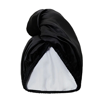 foto полотенце-тюрбан для волос glov super absorbent hair wrap satin black