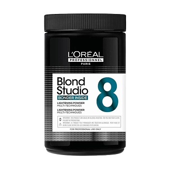 foto многофункциональная пудра для интенсивного осветления волос до 8 уровней l'oreal professionnel blond studio 8 blonder inside, 500 г