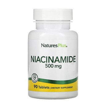 foto дієтична добавка в таблетках naturesplus ніацинамід (в3), 500 мг, 90 шт