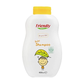 foto детский шампунь friendly organic baby shampoo 2 в 1 на основе овса, 400 мл
