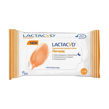 foto влажные салфетки для интимной гигиены lactacyd, 15 шт