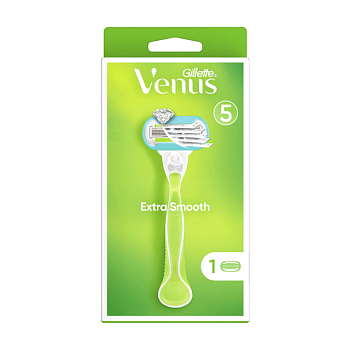 foto станок для гоління gillette venus extra smooth жіночий, з 1 змінним картриджем