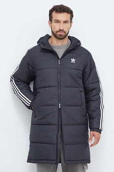 foto куртка adidas originals мужская цвет чёрный зимняя
