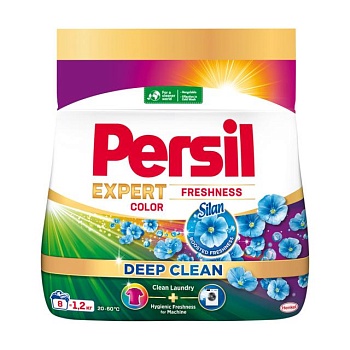 foto пральний порошок persil expert color deep clean свіжість від сілан, автомат, 8 циклів прання, 1.2 кг