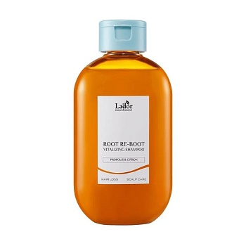 foto шампунь la'dor root re-boot vitalizing shampoo propolis & citron для сухої шкіри голови, 300 мл