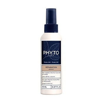 foto термозащитный спрей phyto repair 230°c heat protection spray anti-breakage для поврежденных и ломких волос, 150 мл