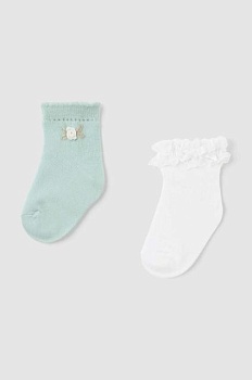 foto носки для младенцев mayoral 2 шт цвет бирюзовый