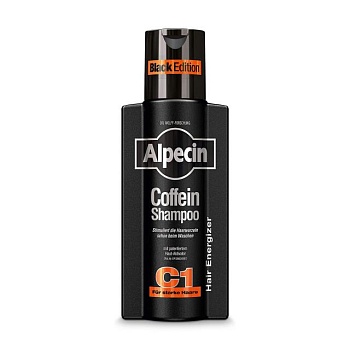 foto чоловічий шампунь alpecin c1 black edition caffeine shampoo против выпадения волос, с кофеином, 250 мл