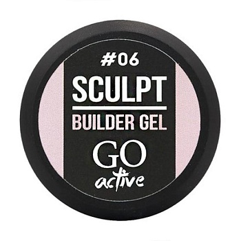 foto білдер-гель для нігтів go active sculpt builder gel 06 rose ash, 12 мл