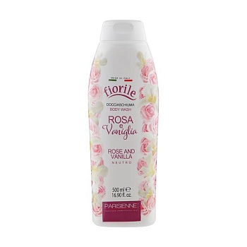 foto гель для душу parisienne fiorile vanilla & rose body wash, 500 мл