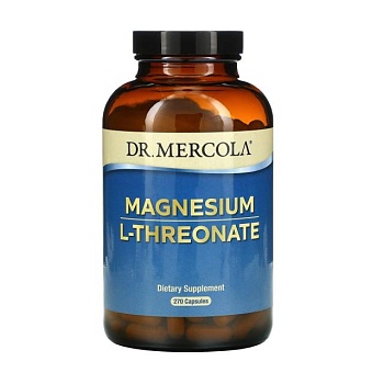 foto диетическая добавка в капсулах dr. mercola magnesium l-threonate магний l-треонат, 270 шт