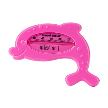 foto термометр для воды canpol babies дельфин от рождения, розовый (2/782)