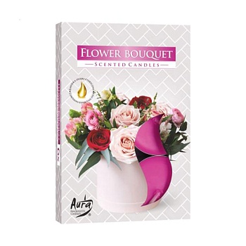 foto ароматическая свеча bispol scented candle floral bouquet, 6 шт (p15-334 a6)
